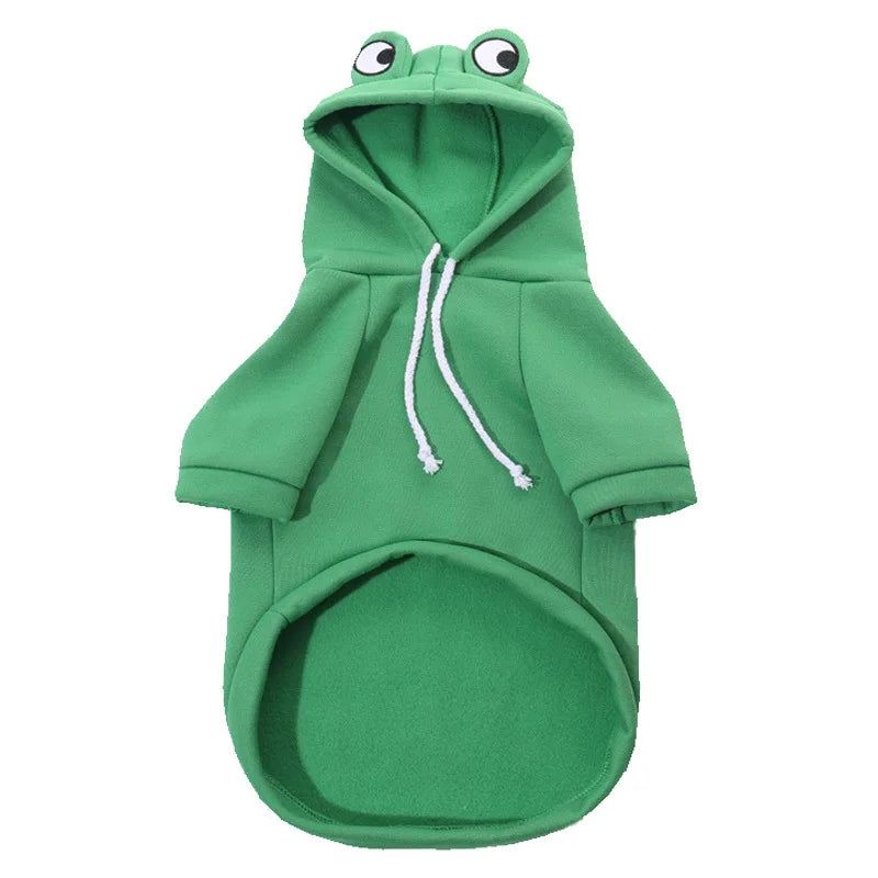 Cute Frog Hoodie for Small Dogs – Warm & Adorable Pet Outfit