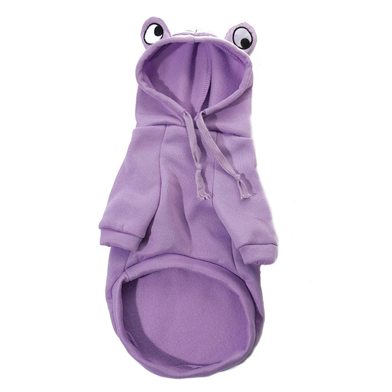 Cute Frog Hoodie for Small Dogs – Warm & Adorable Pet Outfit